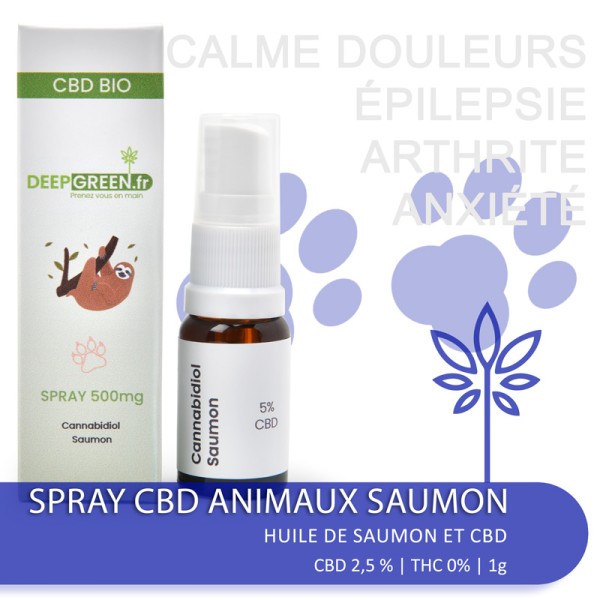 SPRAY CBD SAUMON ANIMAUX DeepGreen 10ml