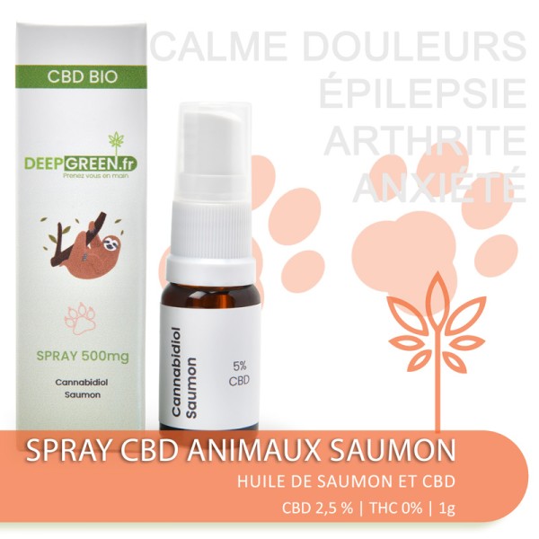 SPRAY CBD SAUMON ANIMAUX DeepGreen 10ml