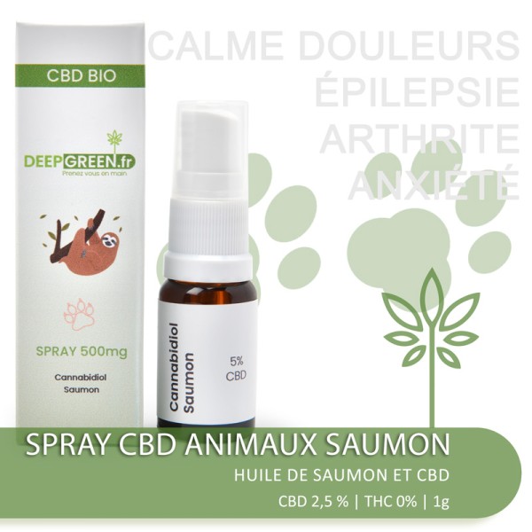 SPRAY CBD SAUMON ANIMAUX DeepGreen 10ml