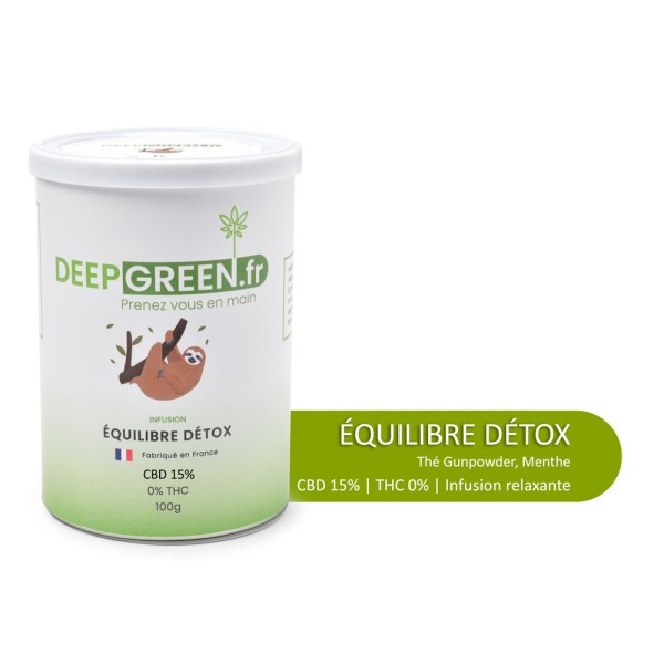 Infusion ÉQUILIBRE DÉTOX CBD 15% 100g DeepGreen