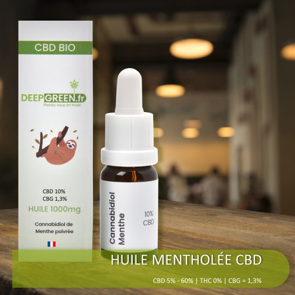 HUILE MENTHE POIVRÉE CBD 10ml DeepGreen