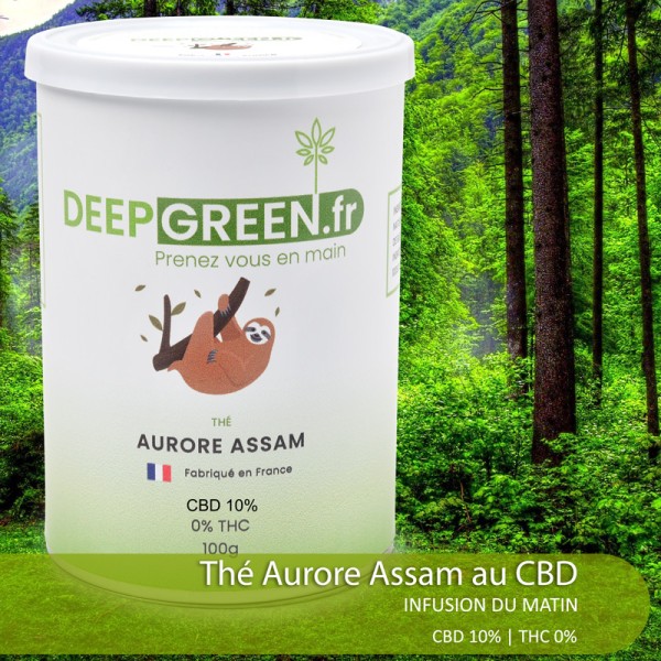 Thé CBD Aurore Assam DeepGreen 100g CBD 10%