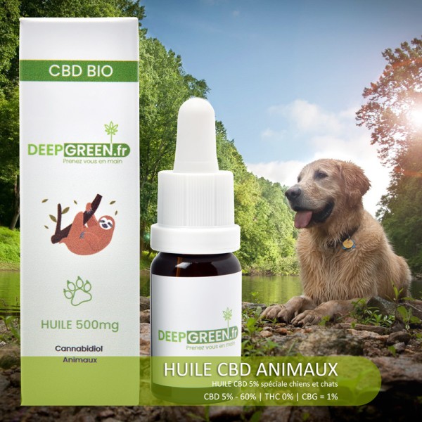 HUILE CBD 5% ANIMAUX 500mg DeepGreen