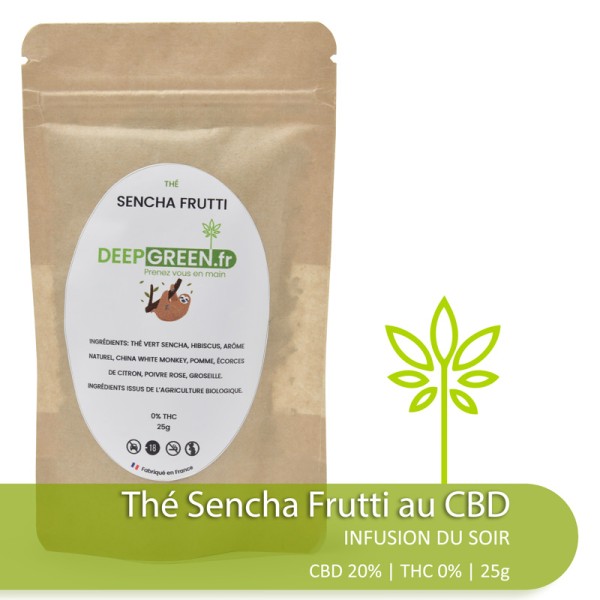 Thé Sencha Frutti CBD 20% 25g DeepGreen