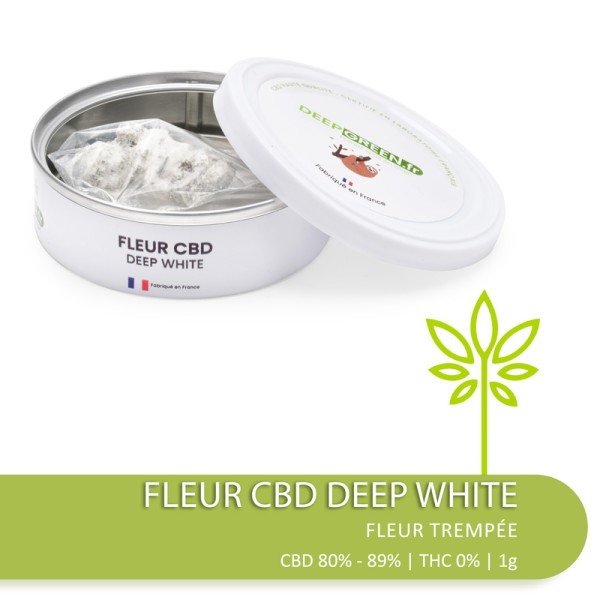 Fleur de CBD DEEP WHITE TREMPÉE