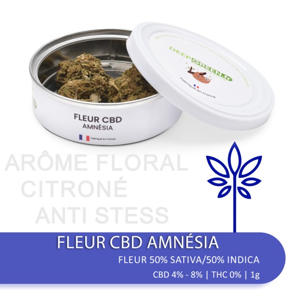 Fleur de CBD AMNÉSIA, CBD 8% - 15%